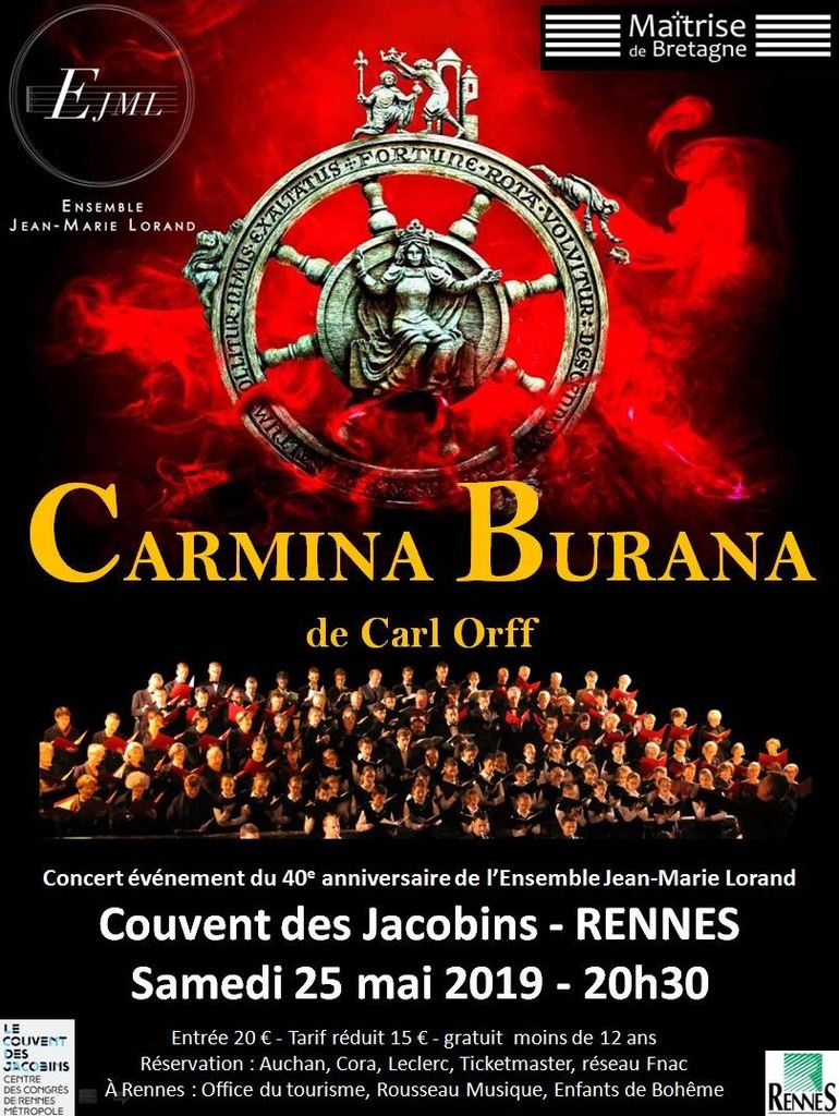 You are currently viewing CONCERT — Carmina Burana avec l’Ensemble Jean-Marie Lorand