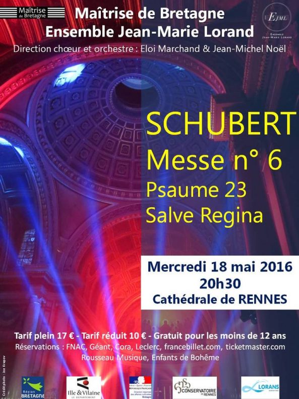 Lire la suite à propos de l’article CONCERT — Messe en Mi bémol de F. Schubert